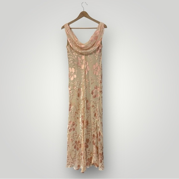 Lew Magram Vintage Y2K Silk Blend Maxi Dress Sz 10 - Picture 7 of 11